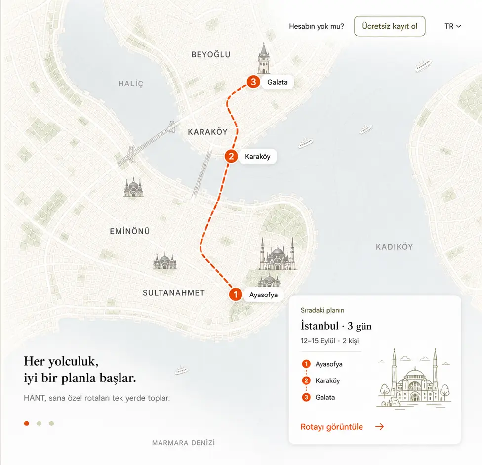 İstanbul rota görünümü